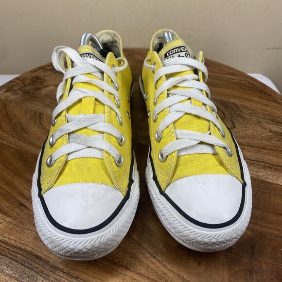Converse Chuck Taylor All Star Womens Yellow White Size 7 Low Top Shoes 147134F - Picture 5 of 10